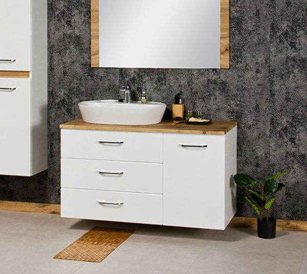 Badmöbelset Magnus 110, Waschbeckenunterschrank mit Aufsatzbecken ELEGANCE 60 (MAG110)