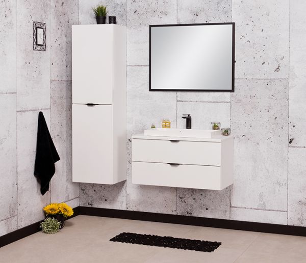 Waschplatz VICTA 80, seidenmatt weiß (Art.Nr. VIC80247-W)