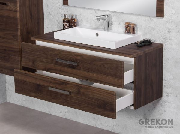 Quentis Badmöbel Susan, Breite 100 cm, Nussbaum (SN102OR)