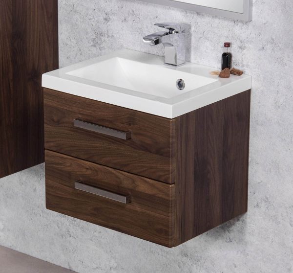 Badmöbel GENUA 50, Holzdekor Nussbaum (GE502OR)