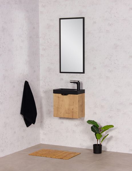 Gäste-WC Möbel FAROS ART, Breite 40 cm, Burlington eiche (FRC-NO40-SM)