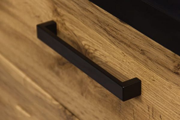 Badmöbel ZENO-LOFT 160 cm, Eiche, Doppelwaschtisch mit Unterschrank, montiert