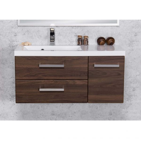Badmöbelset GENUA Breite 90 cm, Nussbaum