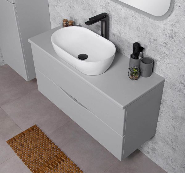 Badmöbel ONDA 100 cm, lichtgrau matt