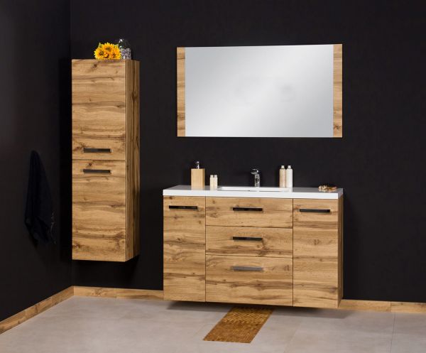 Waschplatz Genua 120-XL, 3 Schübe, Eiche Natur (GE12362)