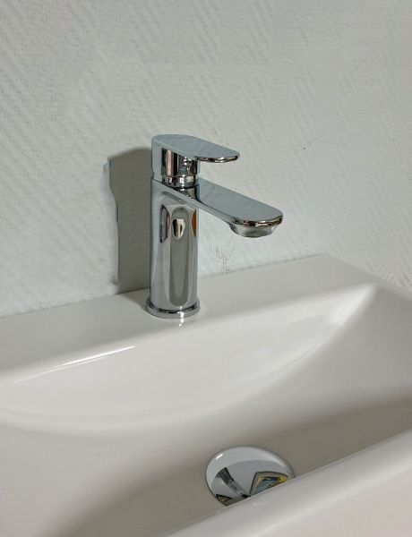 FERRO Waschtischarmatur TALASSA in modernem Design, Chrom, Badarmatur Einhebelmischer