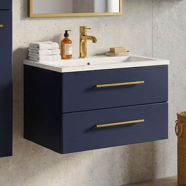 Badmöbelset BELLI Breite 60 cm - Marineblau matt