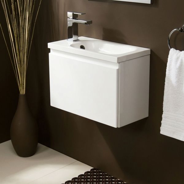 Gäste-WC Badmöbelset Faros 50, weiß glänzend