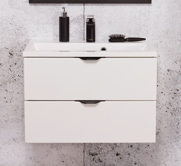 Badmöbelset VICTOR 60cm, 2 Schubladen, weiß matt (VIC60247)