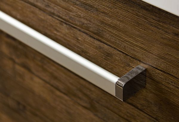 Badmöbel GENUA 140 cm, Holzdekor antik, Waschtischunterschrank montiert