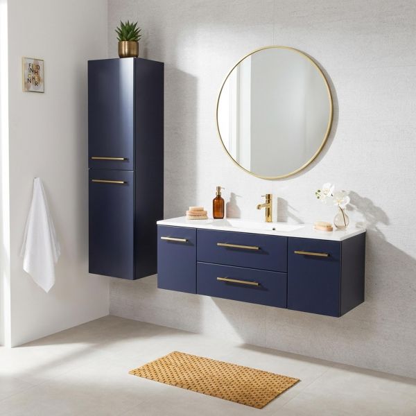 Badmöbel Belli, Breite 120 cm, Marineblau matt