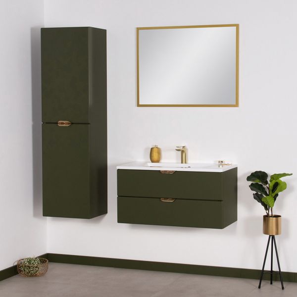 Badmöbel-Set MAGNOLIA Breite 80 cm mit passendem Hochschrank
