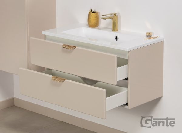 Quentis MAGNOLIA, Badmöbelset 2-teilig, Breite 80 cm, seidenmatt sand