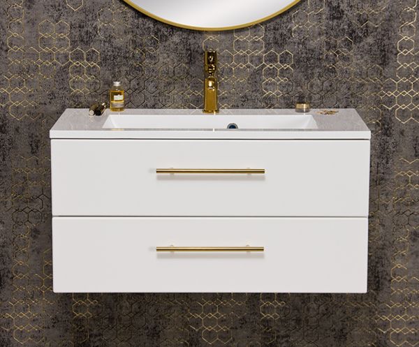 Badmöbelset Belli, Breite 80 cm, Weiß matt (BL8047)