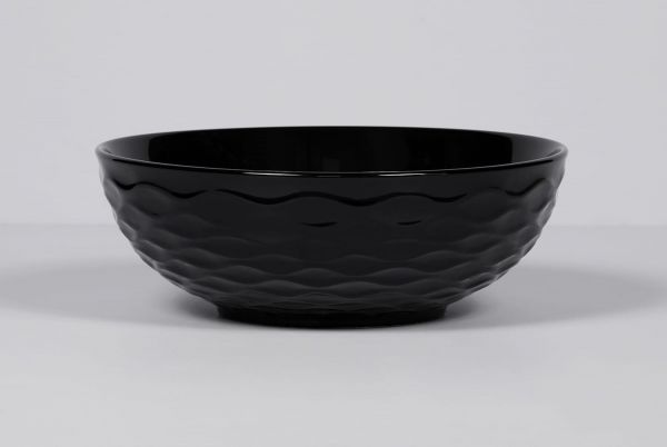 Aufsatz-Waschbecken WAVE 42, Keramik, schwarz