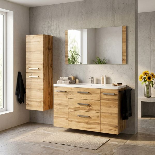 Badmöbelset Genua 120-XL mit passendem Hochschrank