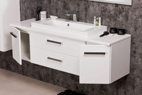 Badmöbelset Susan, Breite 140 cm, weiß (SN1447)