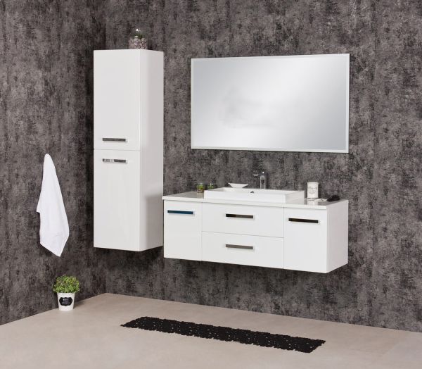 Quentis Waschplatzset SUSAN, Breite 120 cm, weiß (SN1247-2S)