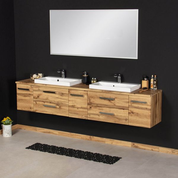 Badmöbel SUSAN Breite 210 cm, Eiche Natur