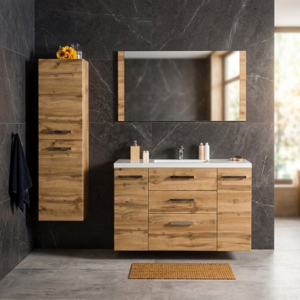 Badmöbelset Genua 120-XL mit passendem Hochschrank