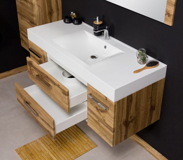 Badmöbel Zeno, Breite 120 cm, Eiche Natur