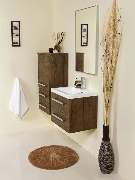 Quentis Badmöbel Genua, Breite 50 cm, Holzdekor antik, GE5250