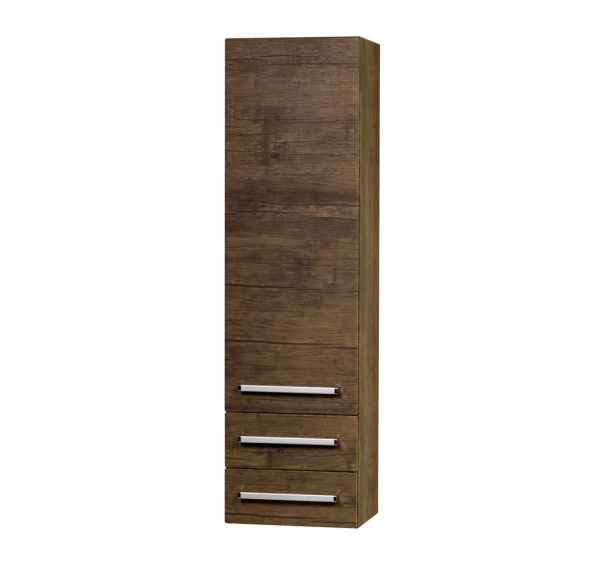 Hochschrank mit 2 Schubladen, Holzdekor antik (HSG502S)