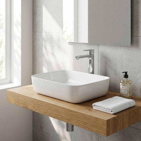 Aufsatzwaschbecken POLA 50, Keramik, weiß