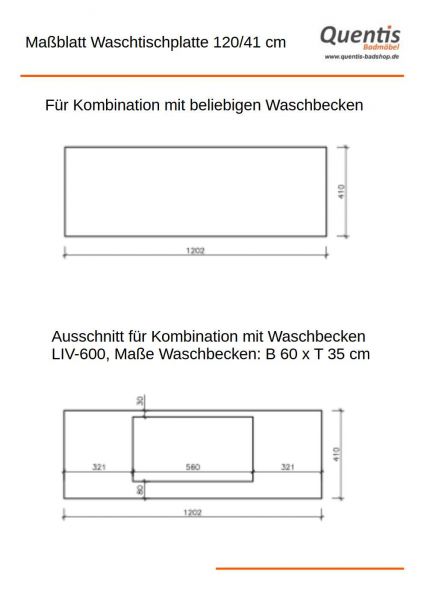 Badmöbel SUSAN 120 cm Eiche Natur – Waschbecken mit Unterschrank, vormontiert