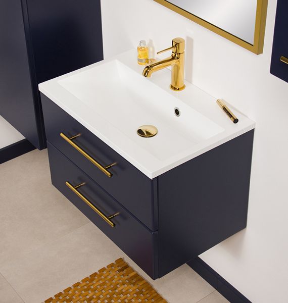 Waschplatz Belli, Breite 60 cm, Marineblau matt (BL6049)