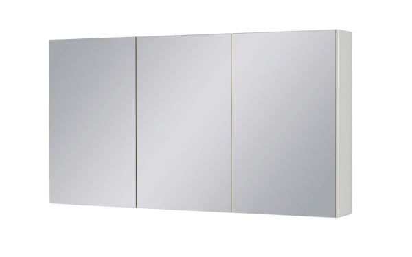 Spiegelschrank Breite 120 cm, weiß matt, montiert