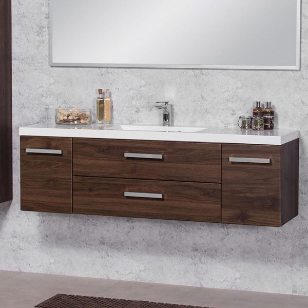Badmöbelset GENUA 140 cm, Nussbaum