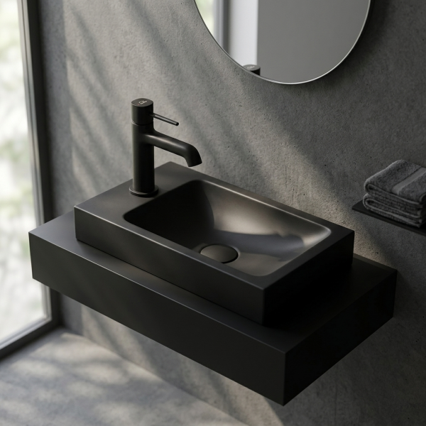 Handwaschbecken ADA, schwarz matt