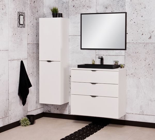 Badmöbel VICTA 80, Unterbau mit 3 Schubladen, seidenmatt weiß (Art.Nr. VIC80347-S)