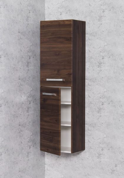 Badschrank mit 2 Türen, nuss