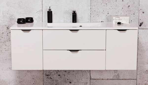 Quentis Badmöbel-Set VICTOR 120, weiß matt (VIC12047)