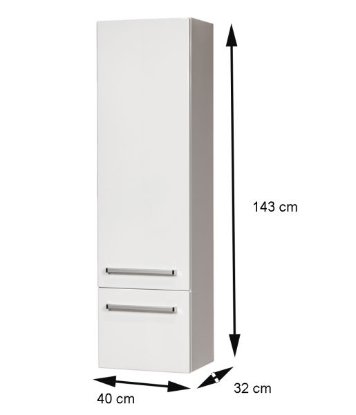 Bad-Hochschrank weiß glänzend HSGN471S