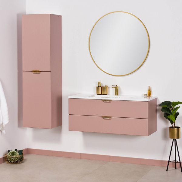 Badmöbel Magnolia, Breite 100 cm, Rosé satiniert (MAG100-K)