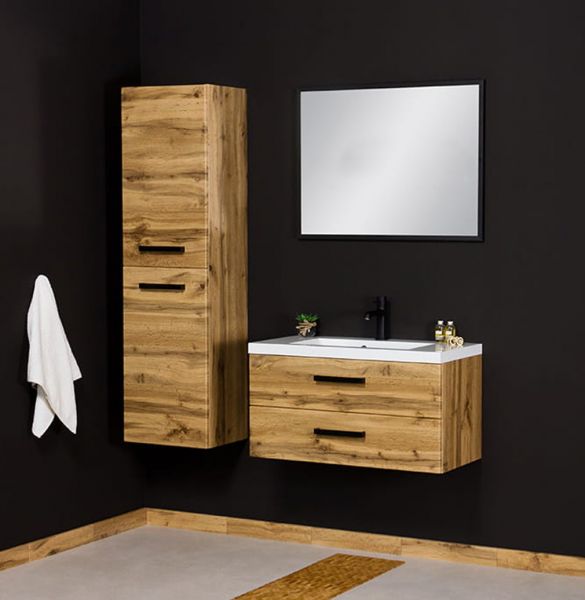 Badschrank SUSAN-LOFT, 2 Türen, Eiche Natur (HSG622T-L)