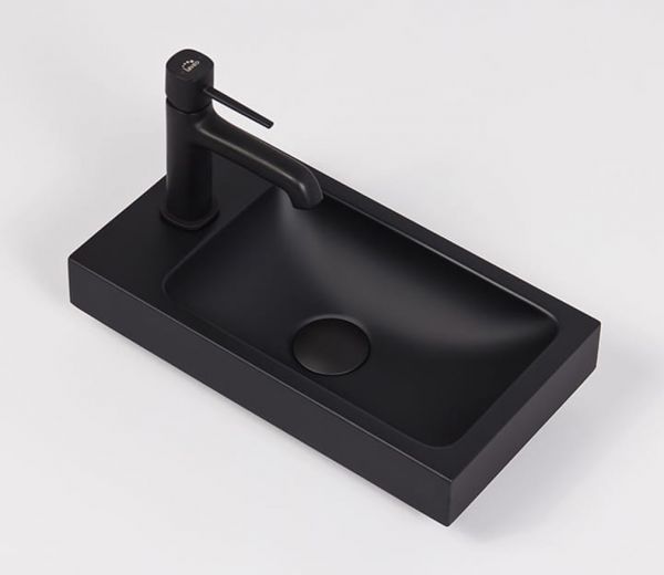 Handwaschbecken Breite 40 cm, schwarz matt