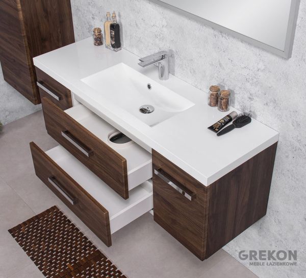 Quentis Badmöbelset GENUA 120, Nussbaum (GE32OR)