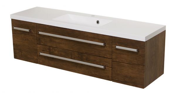 Waschplatz Genua, Breite 140 cm, Holzdekor antik, GE4250-C