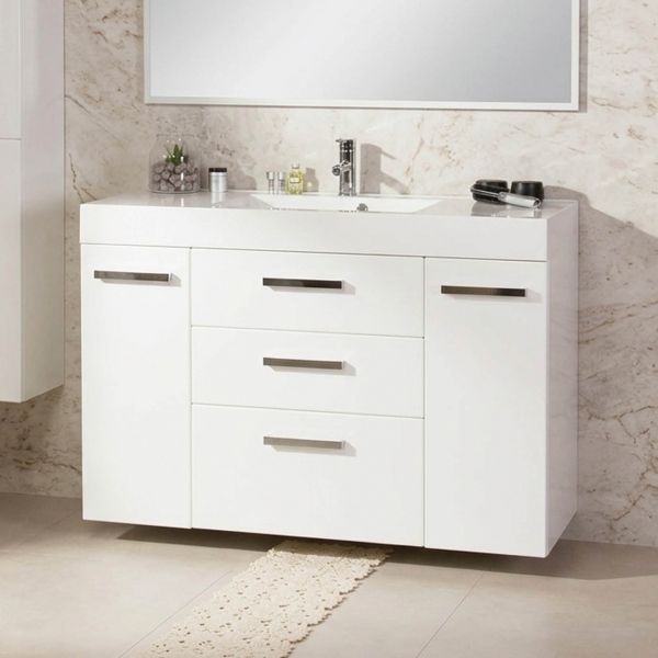 Badmöbel Aruva 120 XL weiß glänzend