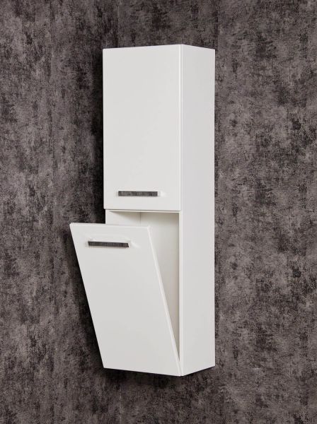 Quentis Badezimmer Hochschrank mit Wäschekorb (HSGN47WK)