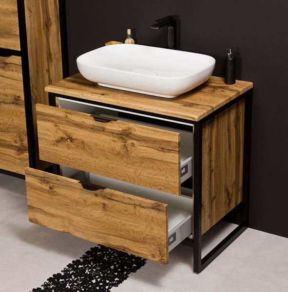 Badmöbel Cosmo, Breite 80 cm, Aufsatzbecken weiß, CS8062