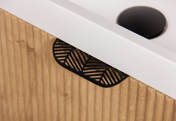 Gäste-WC Möbel FAROS "ART", Breite 50 cm, eiche, Unterschrank montiert