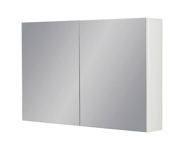 Spiegelschrank Breite 100 cm, weiß matt, montiert