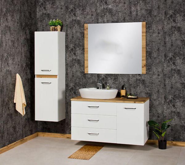 Badmöbelset Magnus 110, Waschbeckenunterschrank mit Aufsatzbecken ELEGANCE 60 (MAG110)