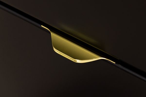 Badmöbel VICTOR 50 cm, seidenmatt schwarz, Waschtischunterbau mit 2 Schubladen (montiert)