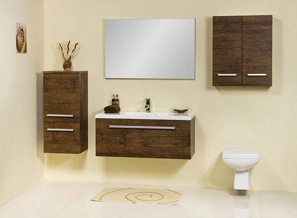 Bad-Hängeschrank Breite 60 cm, Holzdekor antik (HS6050)